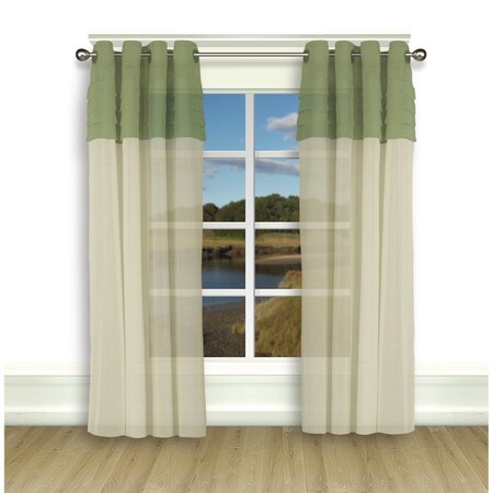 Ricardo Ricardo Geneva Pleated 2-Tone Grommet Curtain Panel 02800-79-072-73